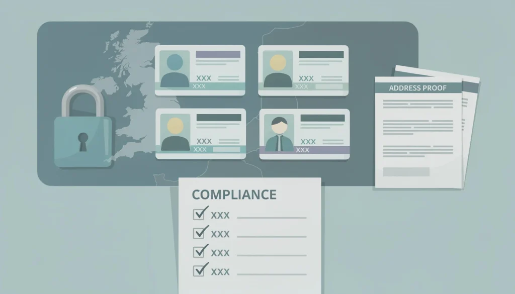 Identity verification and account control checklist illustration